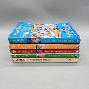 Enid Blyton Lot of 5 Books Famous Five & Naughtiest Girl Vintage Paperback Set
